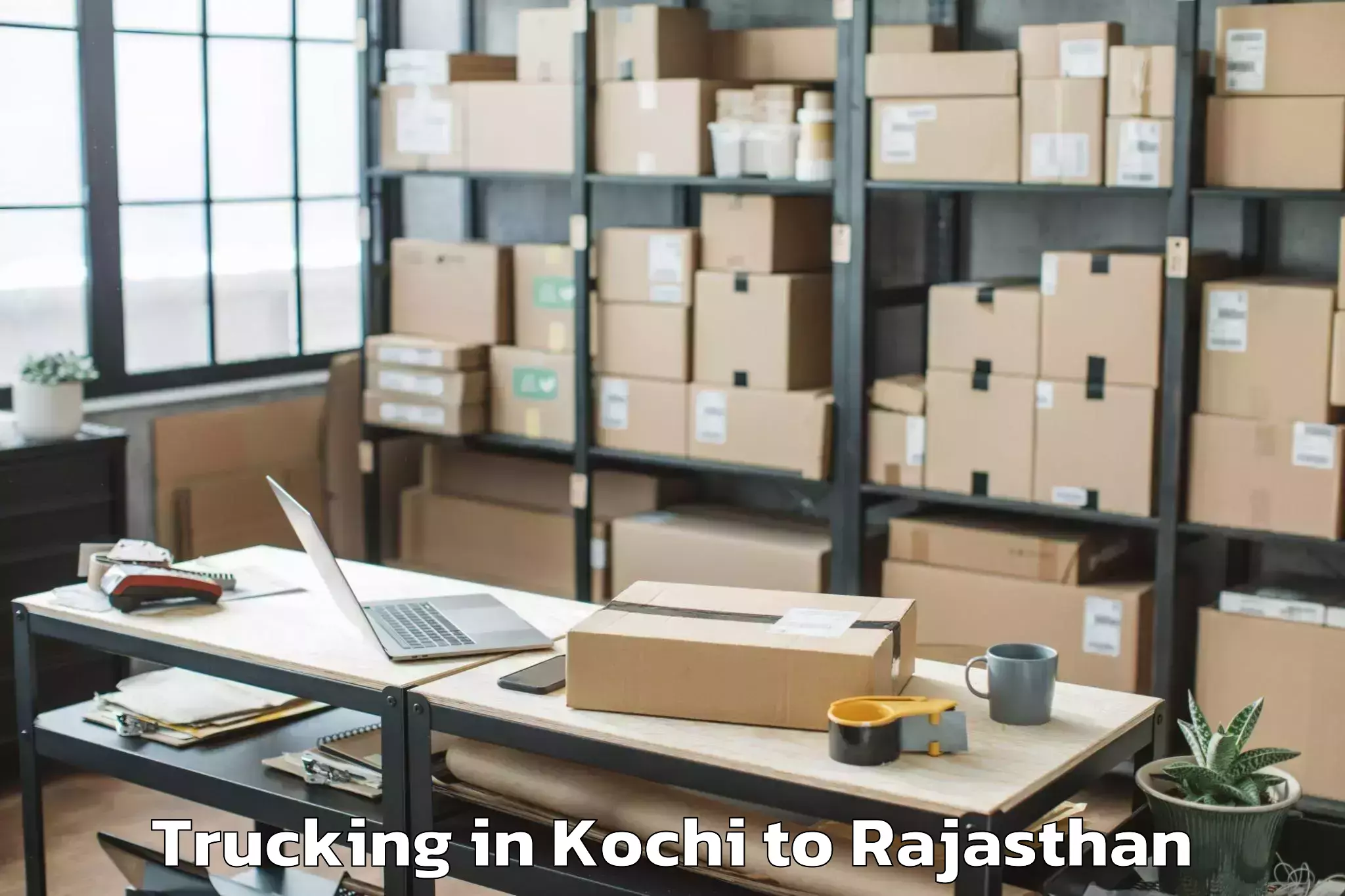 Book Kochi to Maharishi Arvind University Ja Trucking Online